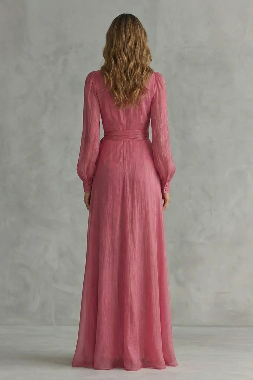 Rosénelle – Flowing chiffon elegance – Maxi dress - Image 4