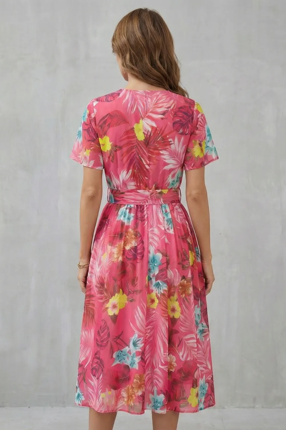 Rosévara – Tropical floral charm – Midi dress - Image 4