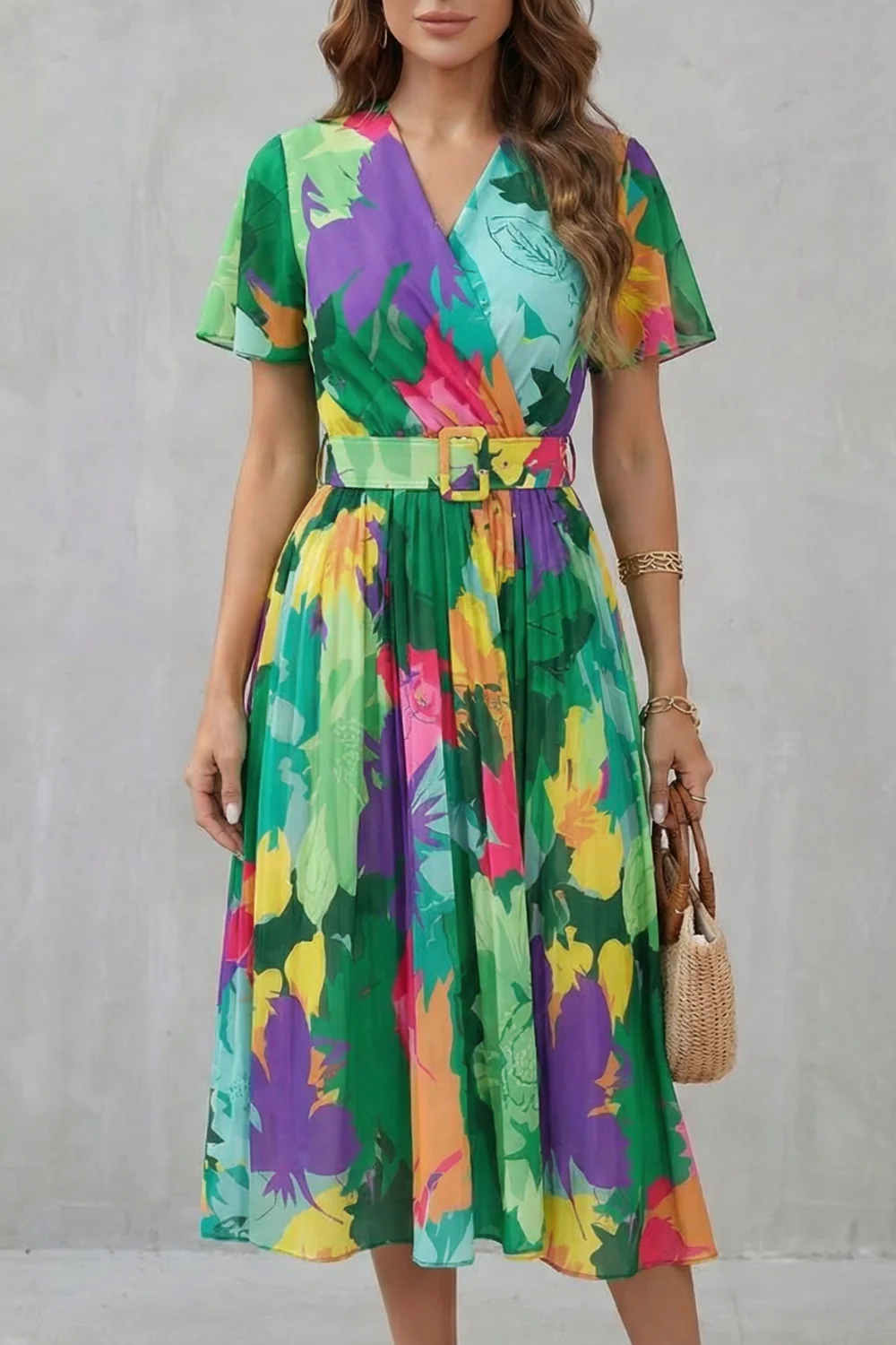 Rosévara – Tropical floral charm – Midi dress - Image 5