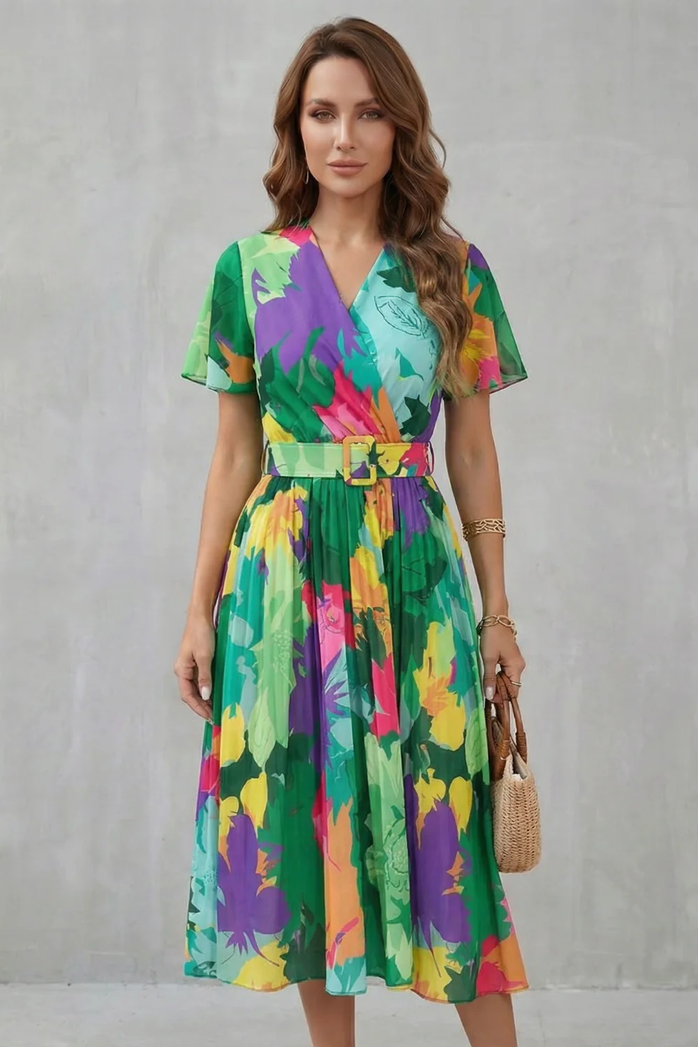 Rosévara – Tropical floral charm – Midi dress - Image 6