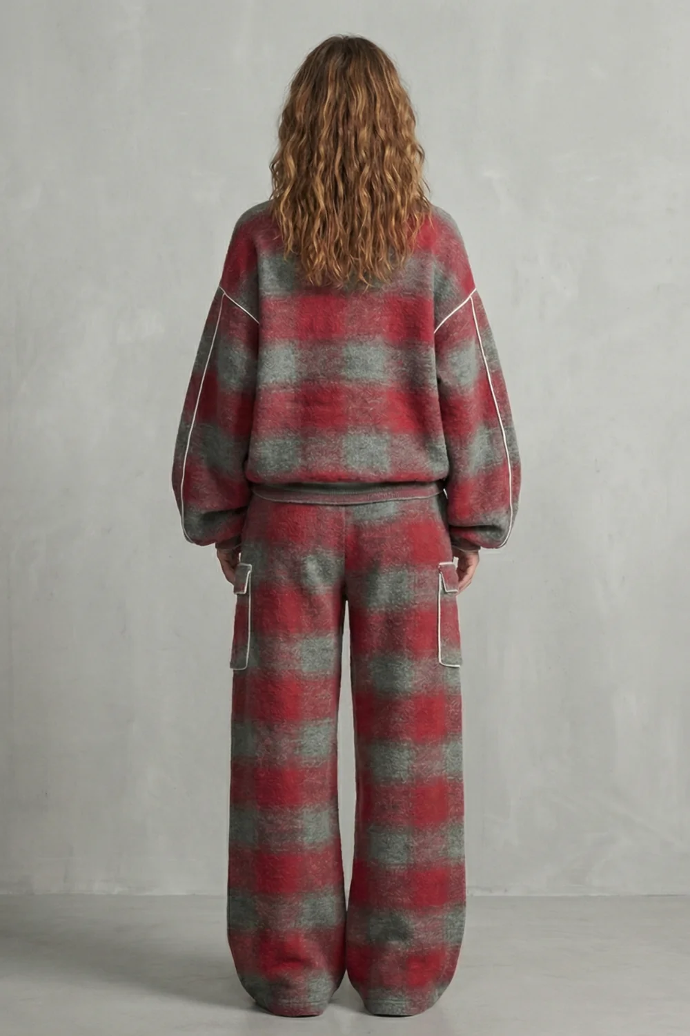 Rovienne – Distressed plaid street style – Two piece set - Image 4