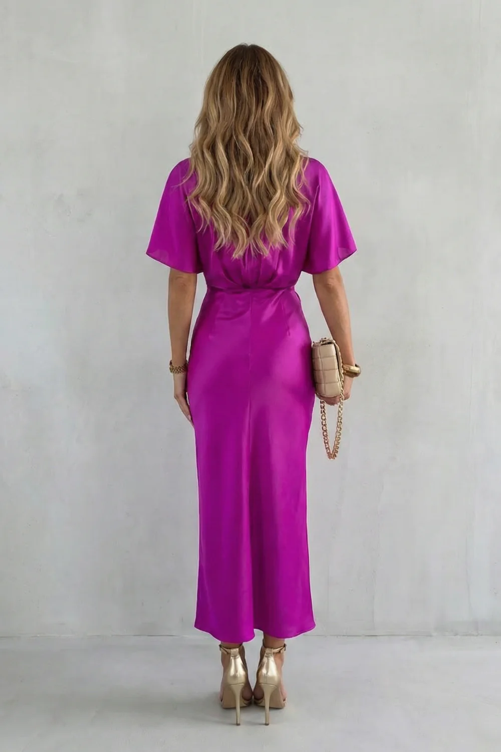 Satinéa – Knot waist elegance – Midi dress - Image 4