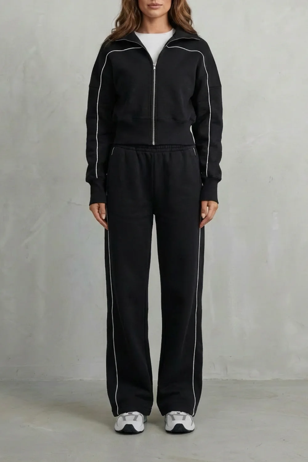 Savina – Urban Edge Piped Zip Jacket & Wide-Leg Pants Set - Image 13