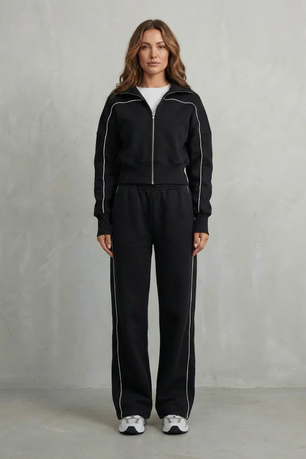 Savina – Urban Edge Piped Zip Jacket & Wide-Leg Pants Set - Image 14