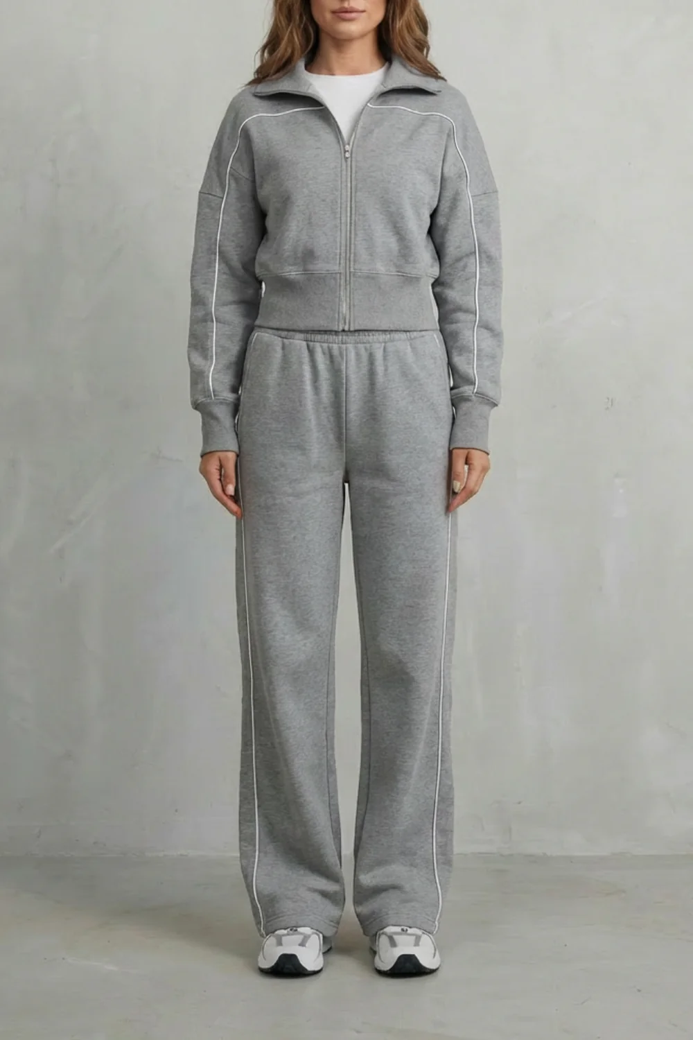 Savina – Urban Edge Piped Zip Jacket & Wide-Leg Pants Set - Image 5