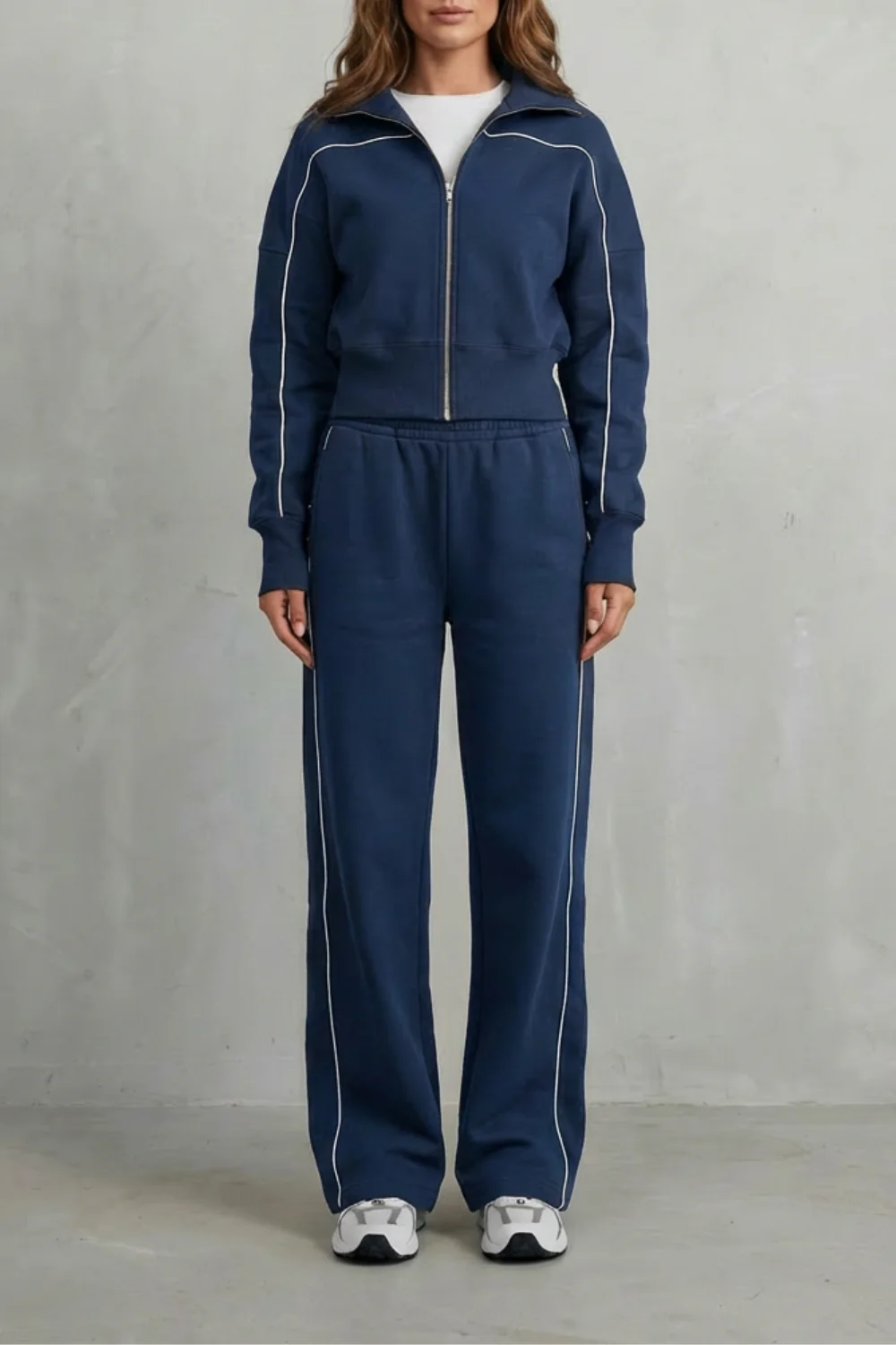 Savina – Urban Edge Piped Zip Jacket & Wide-Leg Pants Set - Image 7