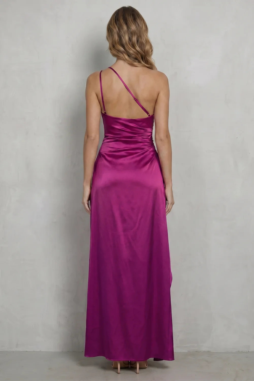 Scarlette – Liquid satin drape – One-shoulder evening gown - Image 4