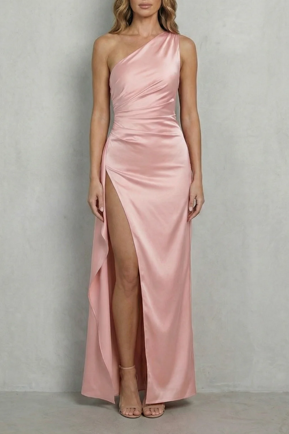 Scarlette – Liquid satin drape – One-shoulder evening gown - Image 7