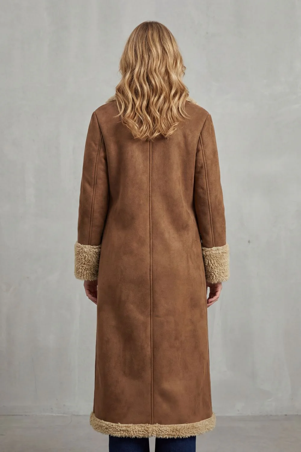 Selvion – Shearling-lined silhouette – Long winter coat - Image 4