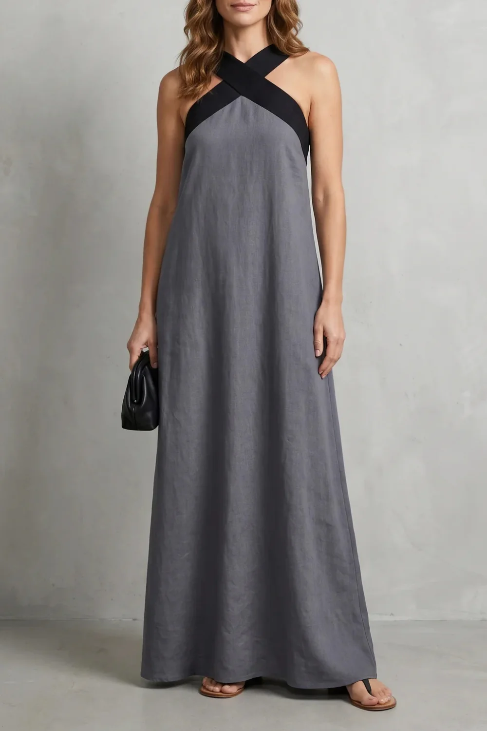 Seravelle – Cross-halter elegance – Maxi dress - Image 7