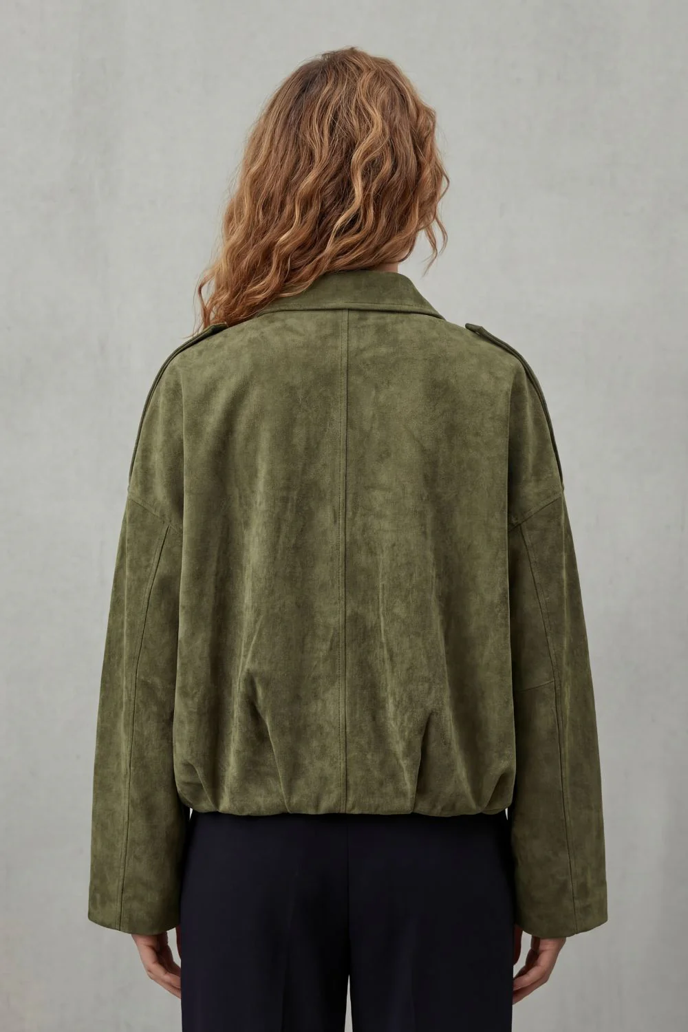Solenné – Sculpted volume – Suede bomber jacket - Image 3