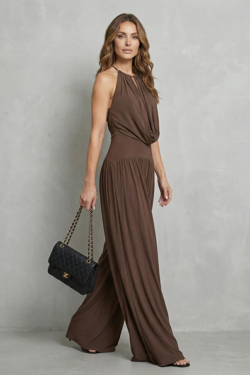 Solmèra – Draped halter elegance – Two piece set - Image 3