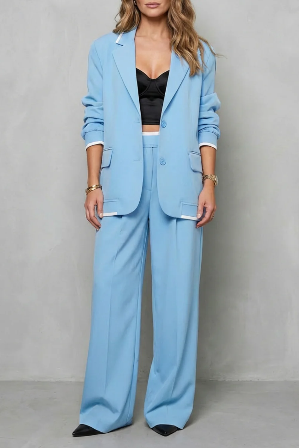 Talia – Elegant Wide-Leg Pantsuit Set – Two-Piece Power Look - Image 11