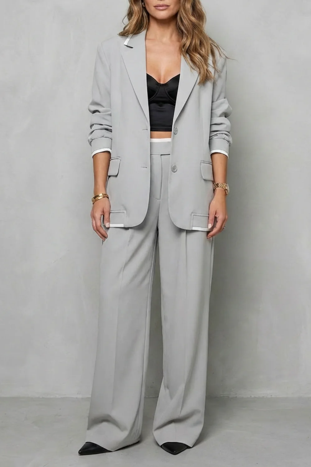 Talia – Elegant Wide-Leg Pantsuit Set – Two-Piece Power Look - Image 15