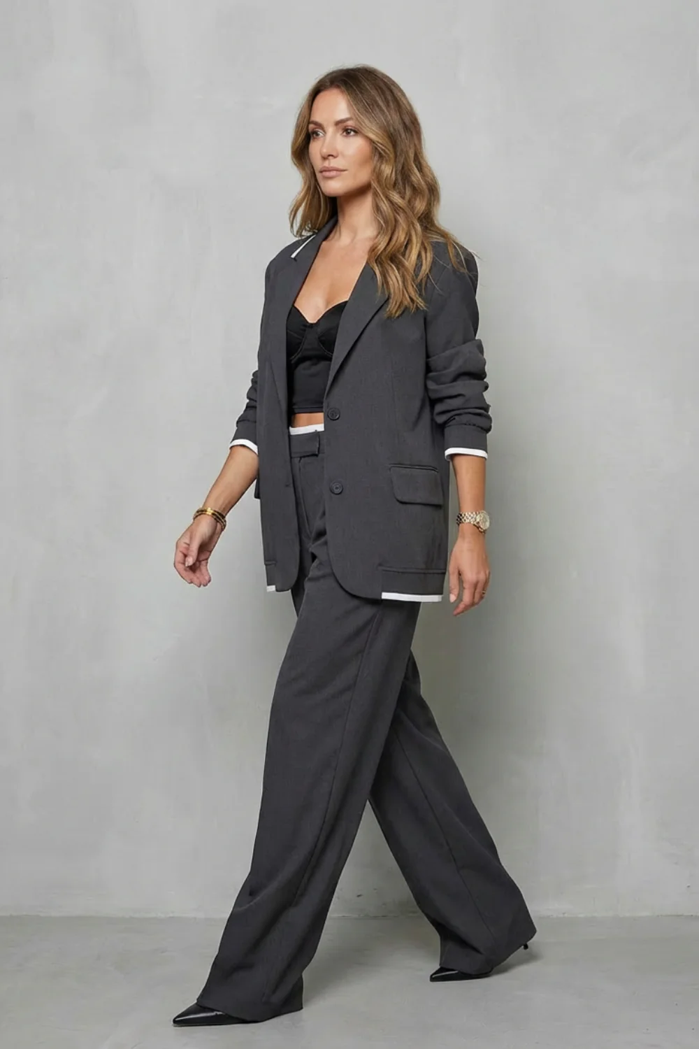 Talia – Elegant Wide-Leg Pantsuit Set – Two-Piece Power Look - Image 3