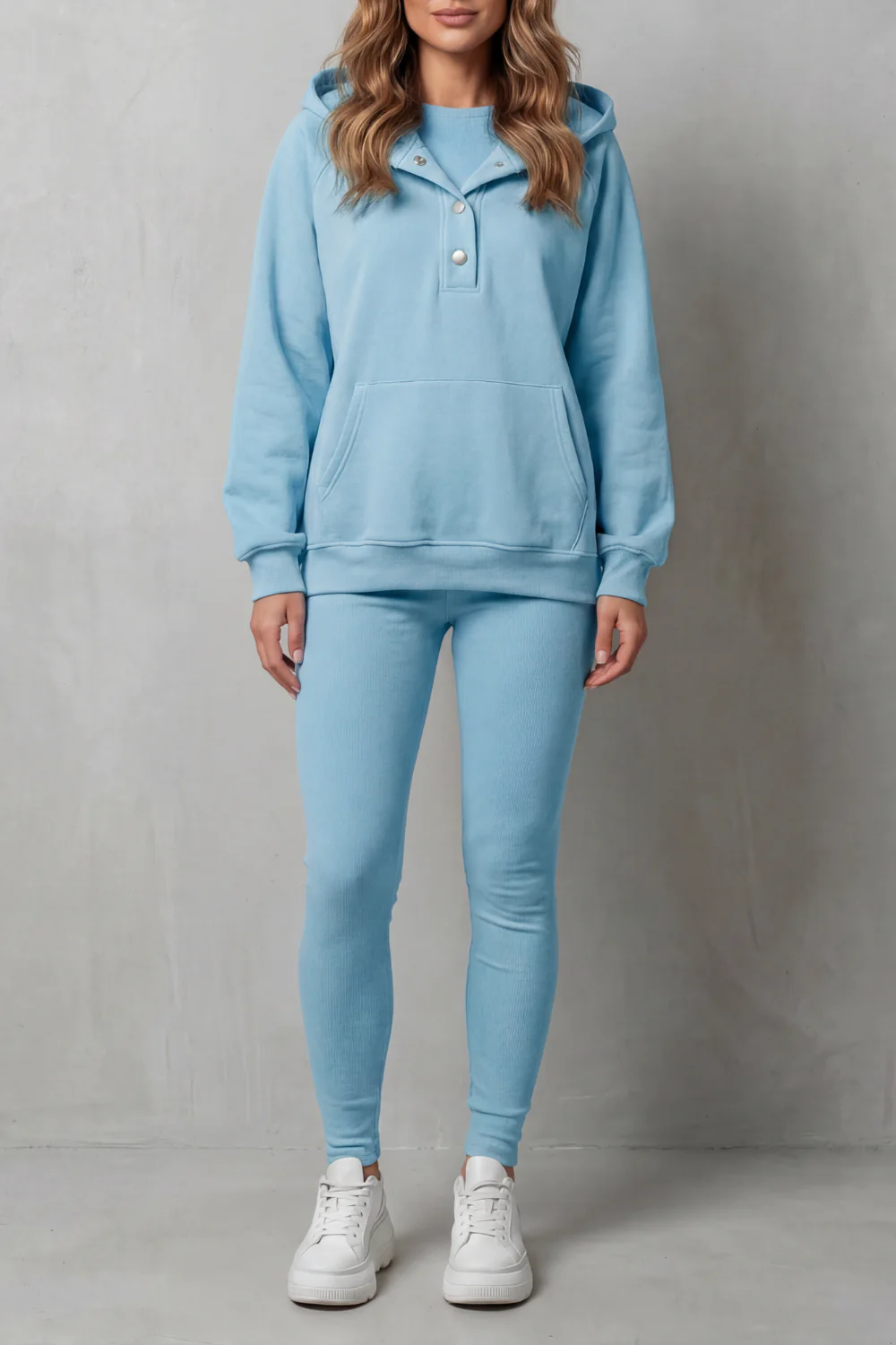 Thalina – Button detail hoodie – Cozy Relaxed Set - Image 11