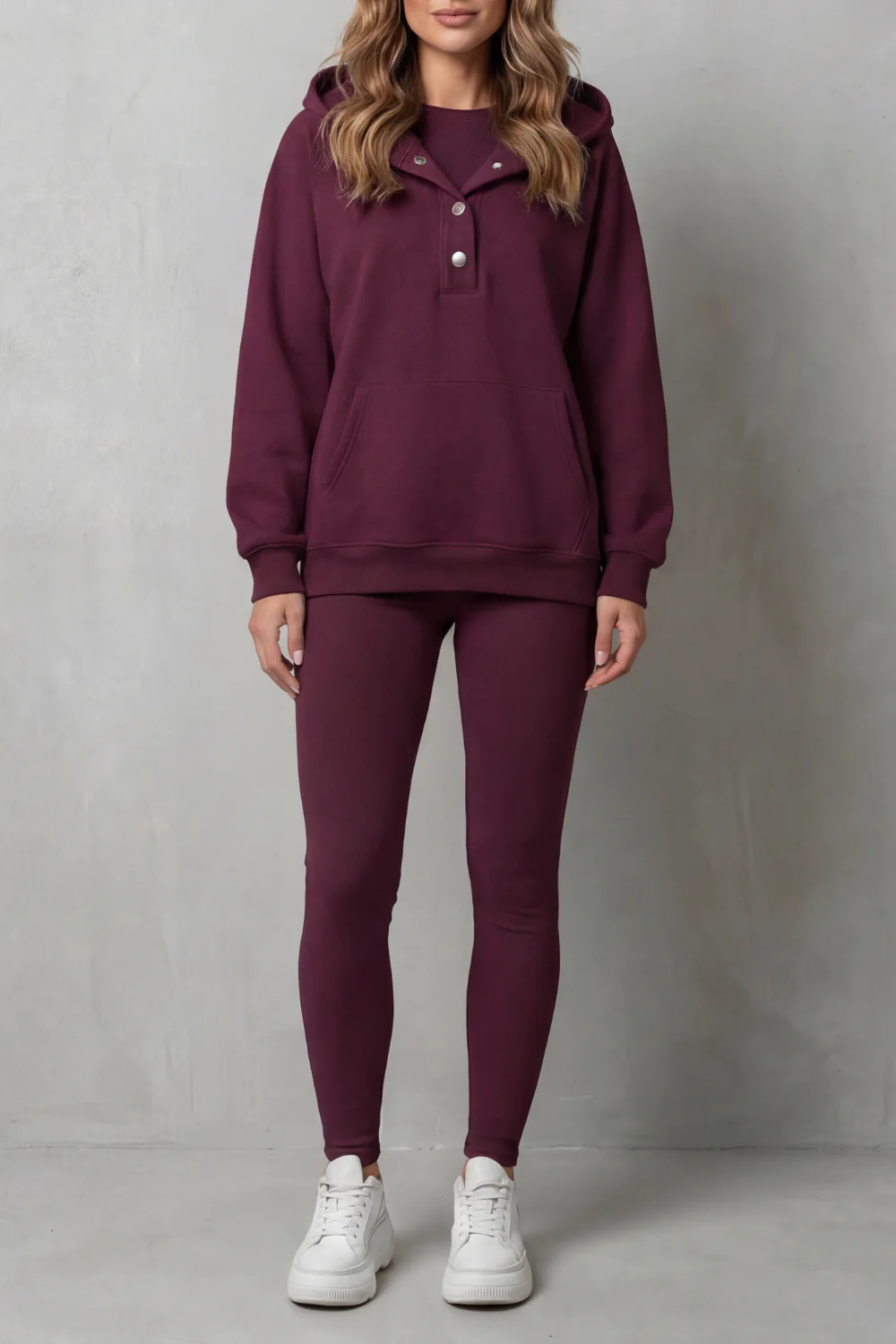 Thalina – Button detail hoodie – Cozy Relaxed Set - Image 13