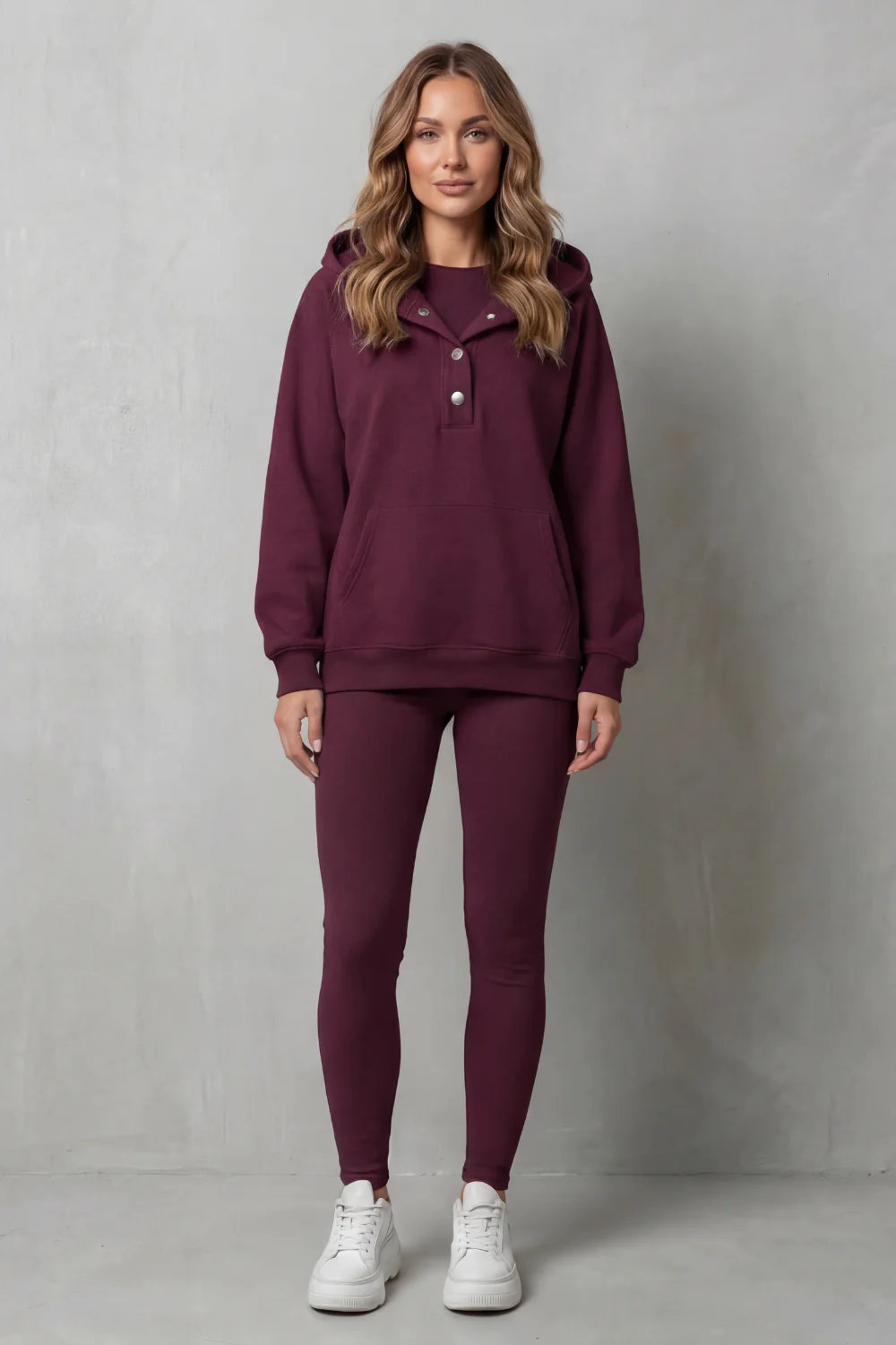 Thalina – Button detail hoodie – Cozy Relaxed Set - Image 14