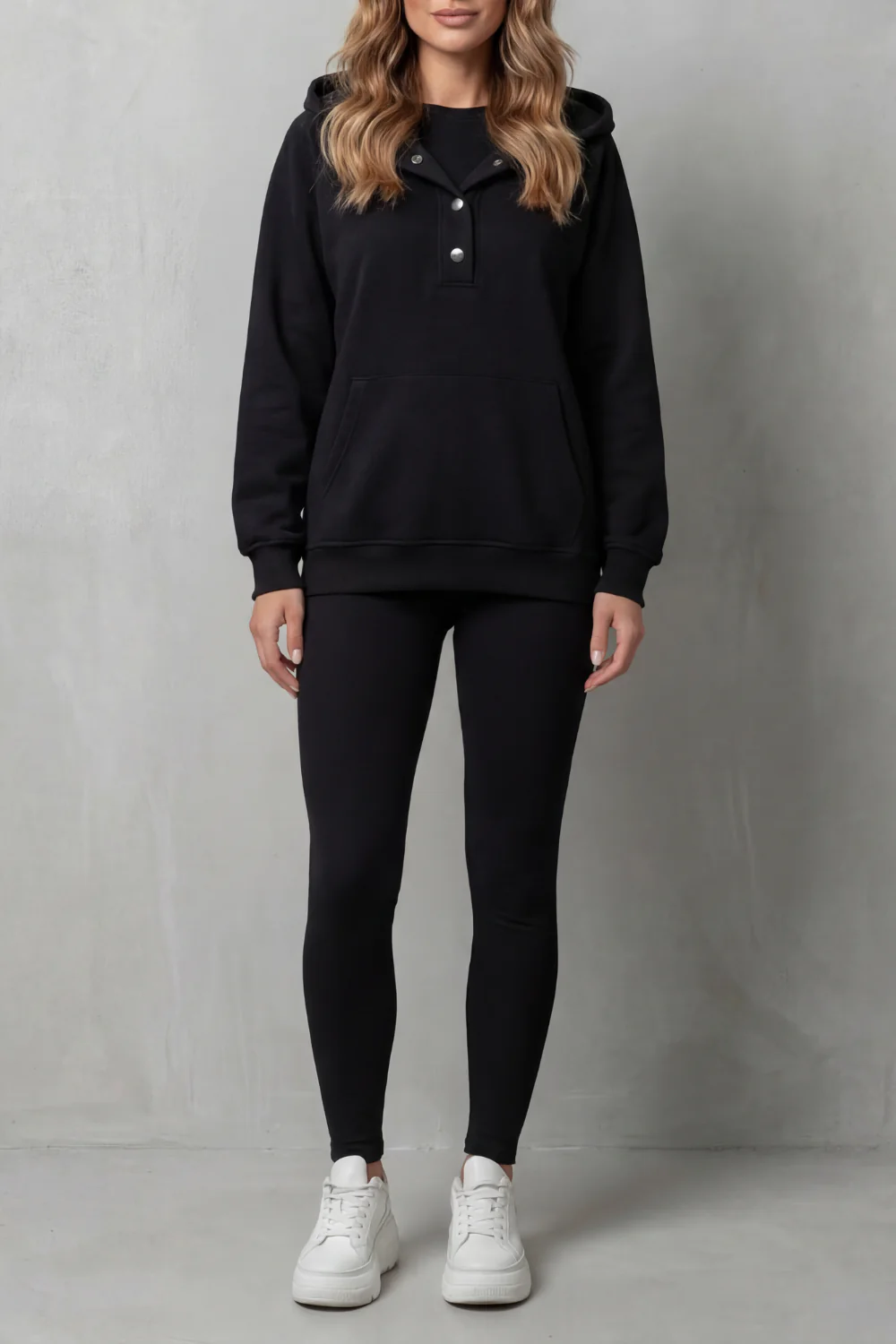 Thalina – Button detail hoodie – Cozy Relaxed Set - Image 7