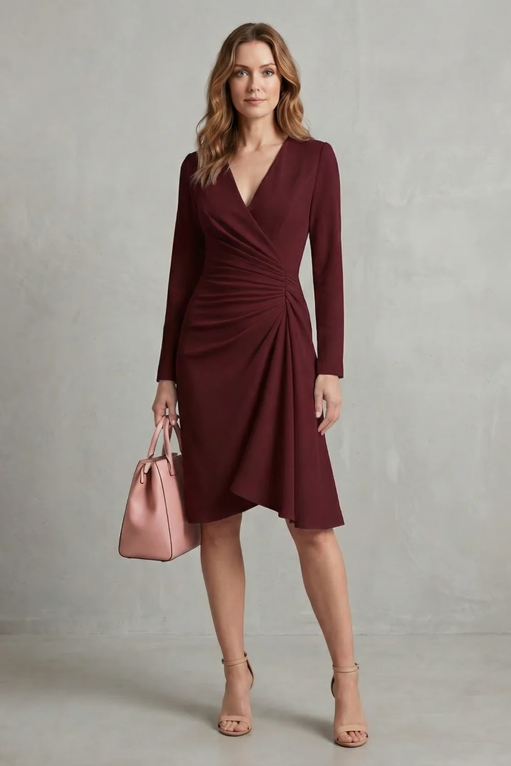 Valerisse – Draped waist elegance – Midi dress - Image 10