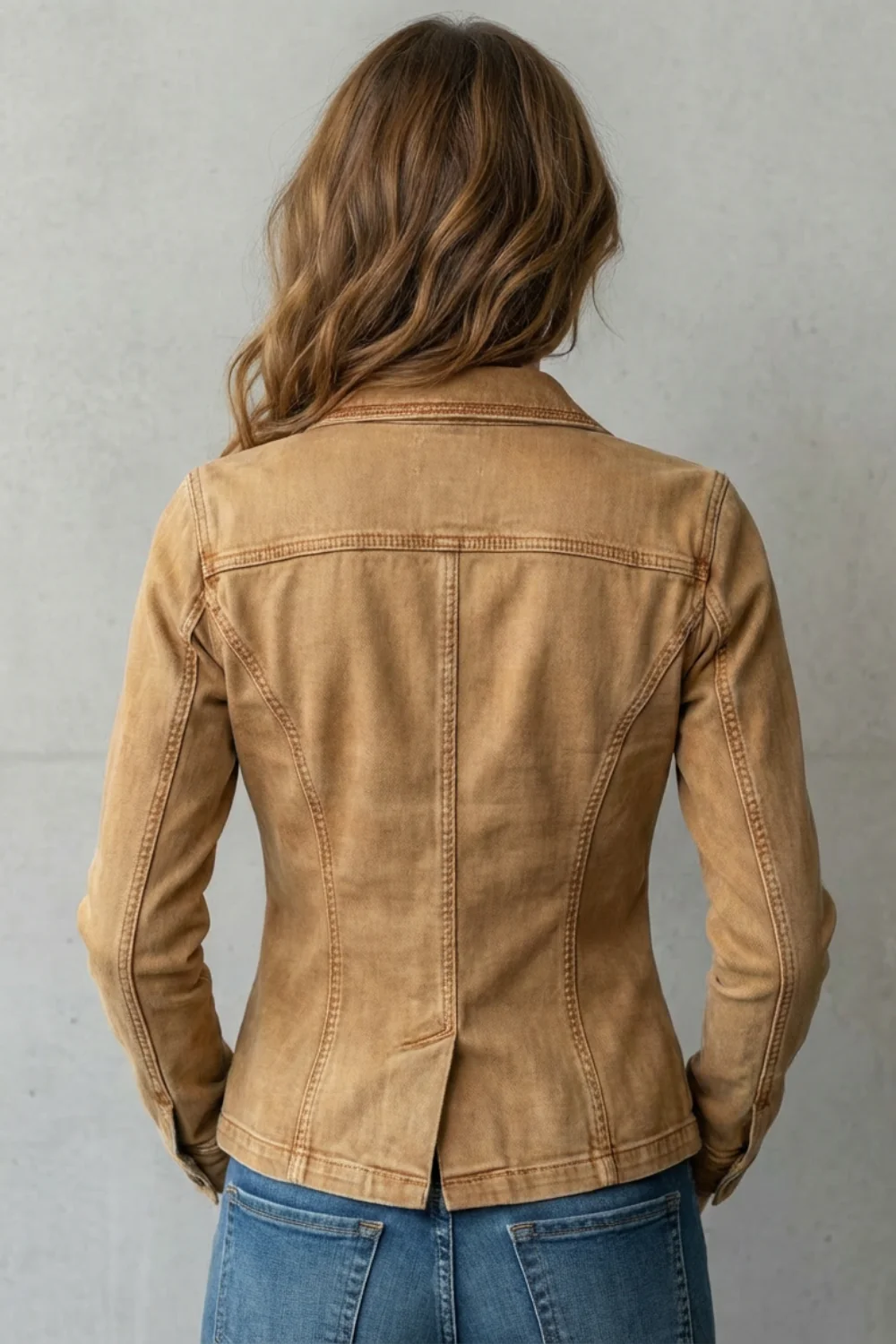 Valmira – Sculpted silhouette – Denim blazer - Image 4