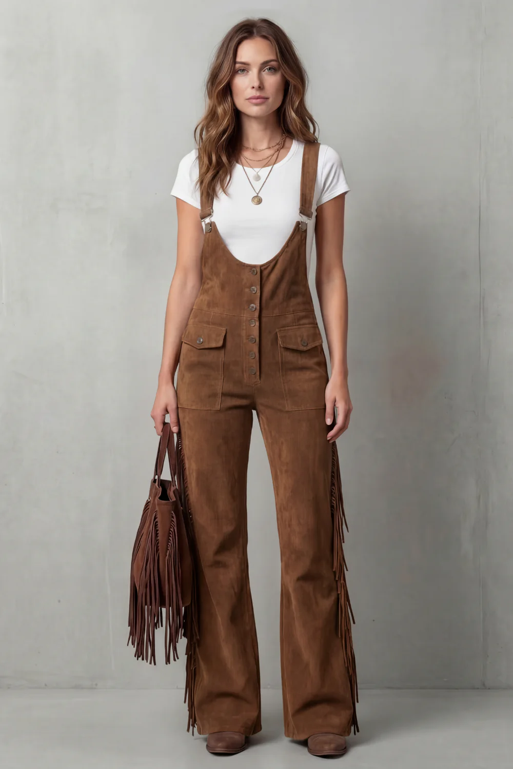 Valnera – Western fringe detail – Flared overalls - Image 10
