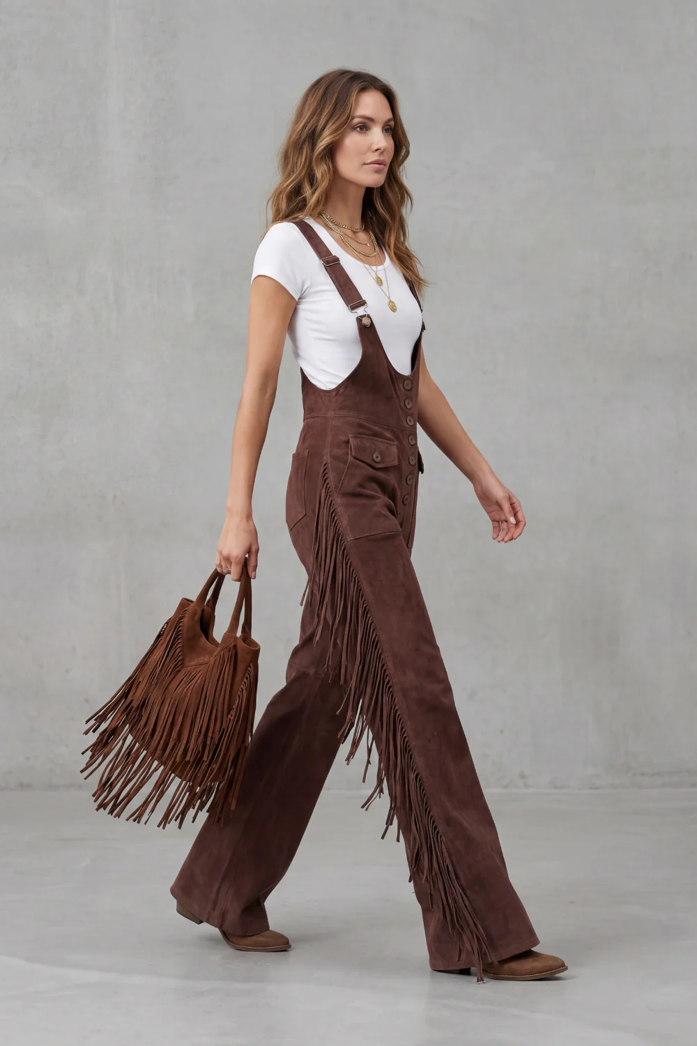 Valnera – Western fringe detail – Flared overalls - Image 3