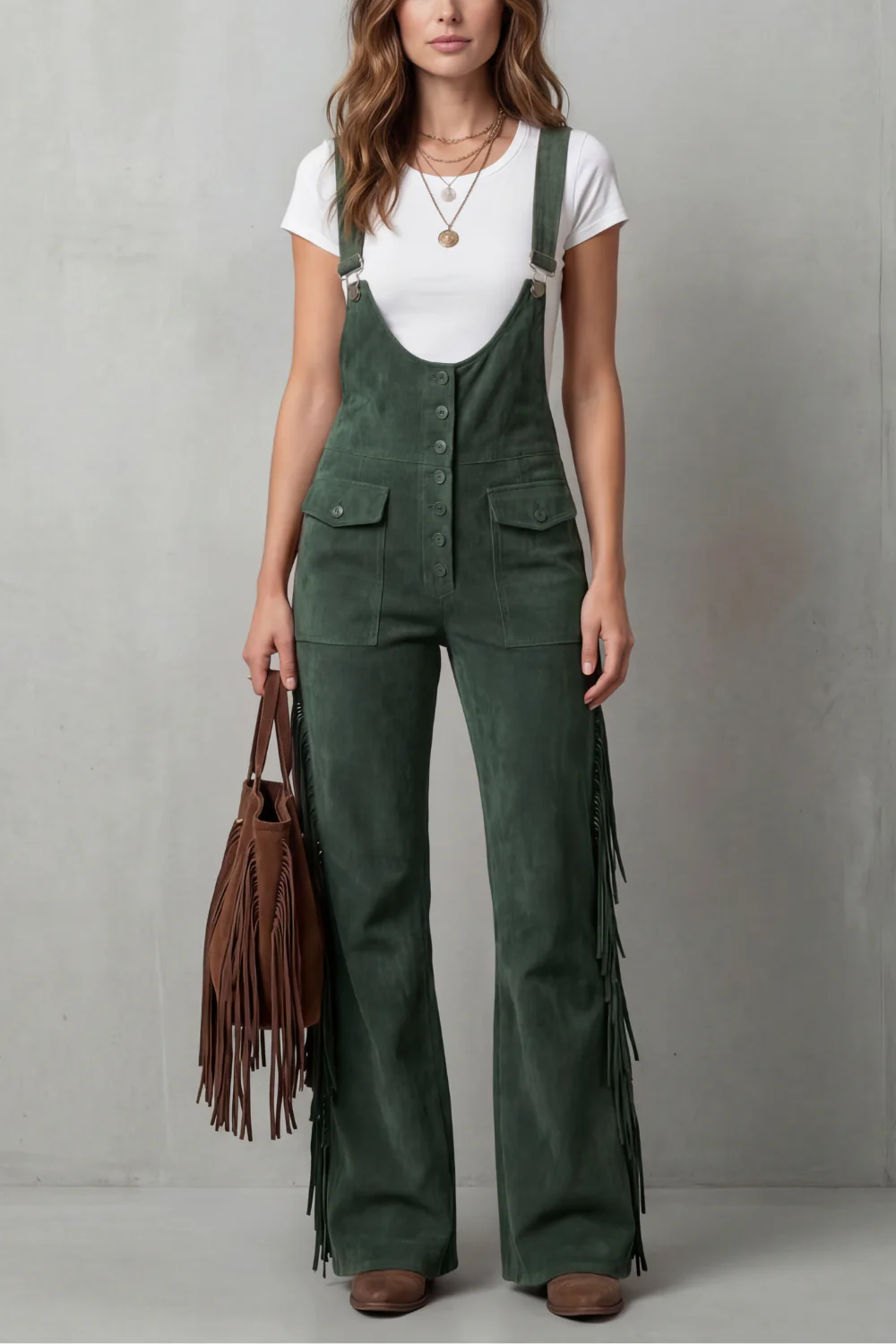 Valnera – Western fringe detail – Flared overalls - Image 5