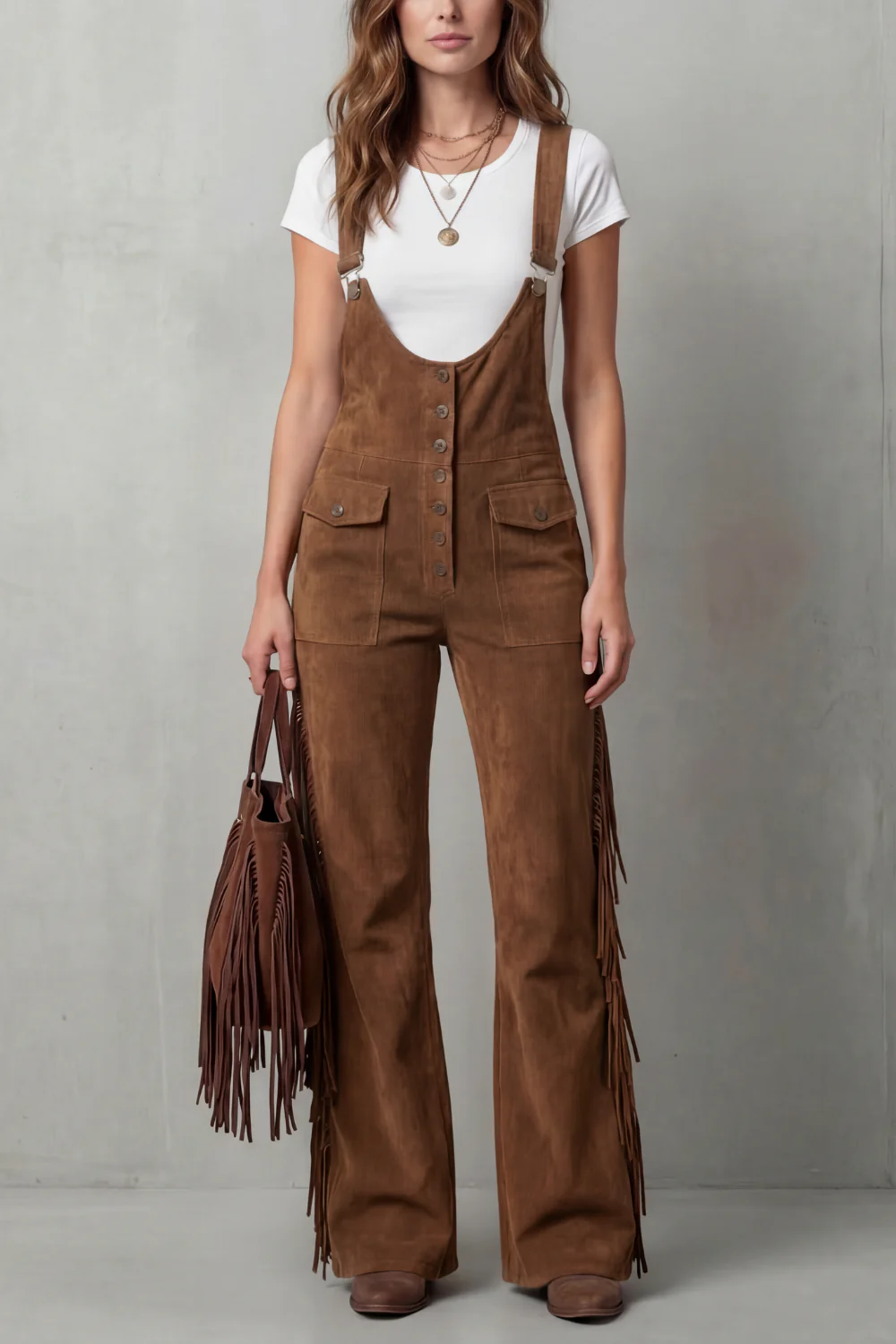 Valnera – Western fringe detail – Flared overalls - Image 9