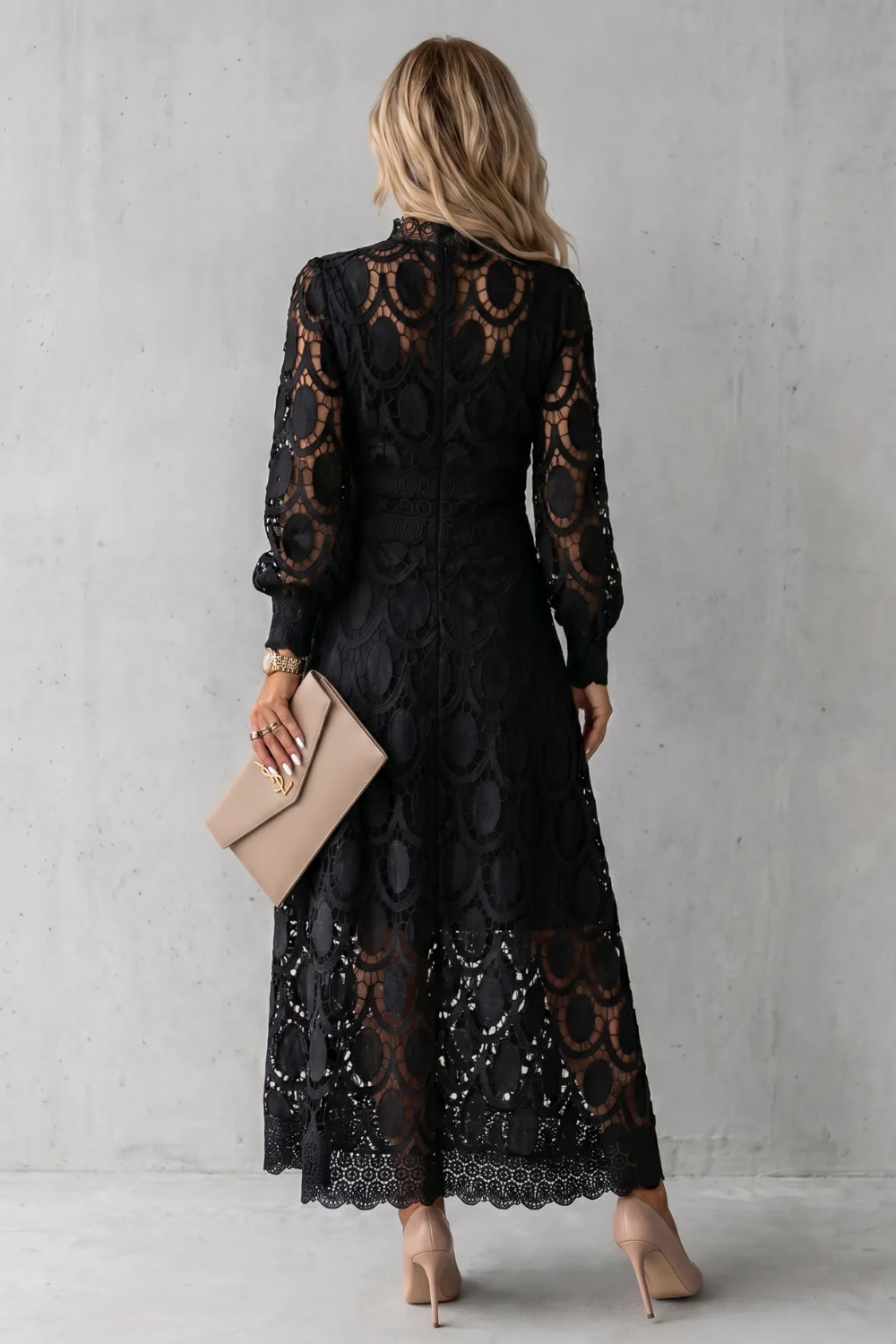 Velmira – Intricate lace elegance – Midi dress - Image 4
