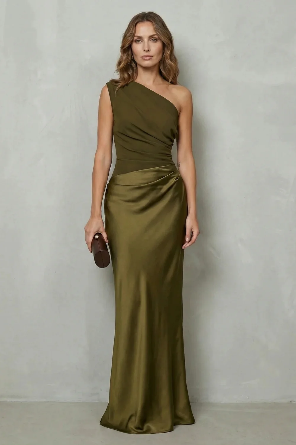 Velmoura – Asymmetric satin drape – Evening gown - Image 6