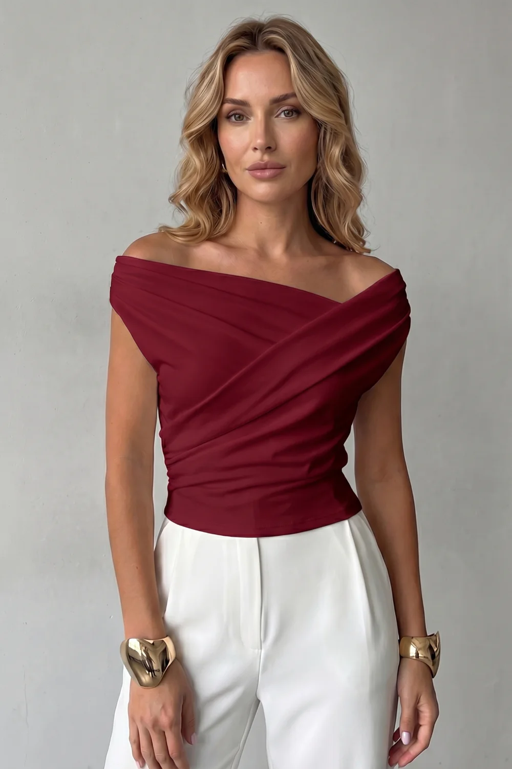 Veloura – Asymmetric draped silhouette – One shoulder top - Image 10