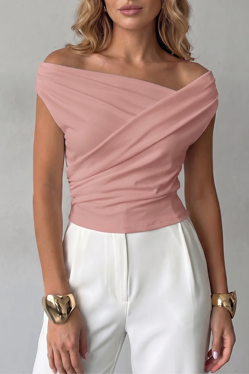 Veloura – Asymmetric draped silhouette – One shoulder top - Image 11