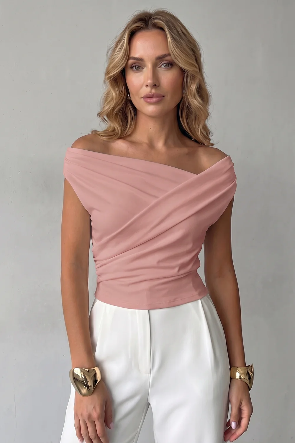 Veloura – Asymmetric draped silhouette – One shoulder top - Image 12