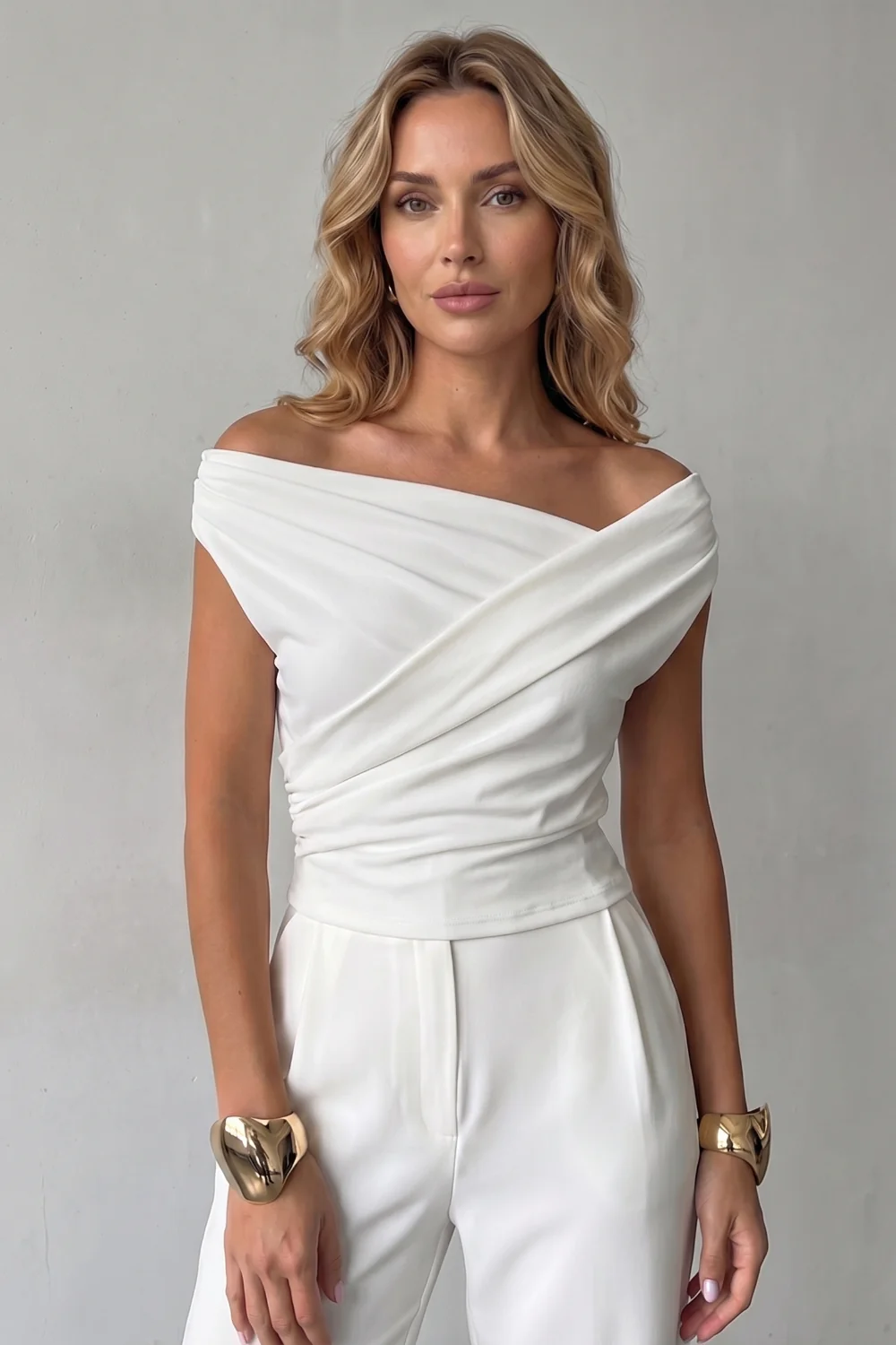 Veloura – Asymmetric draped silhouette – One shoulder top - Image 6