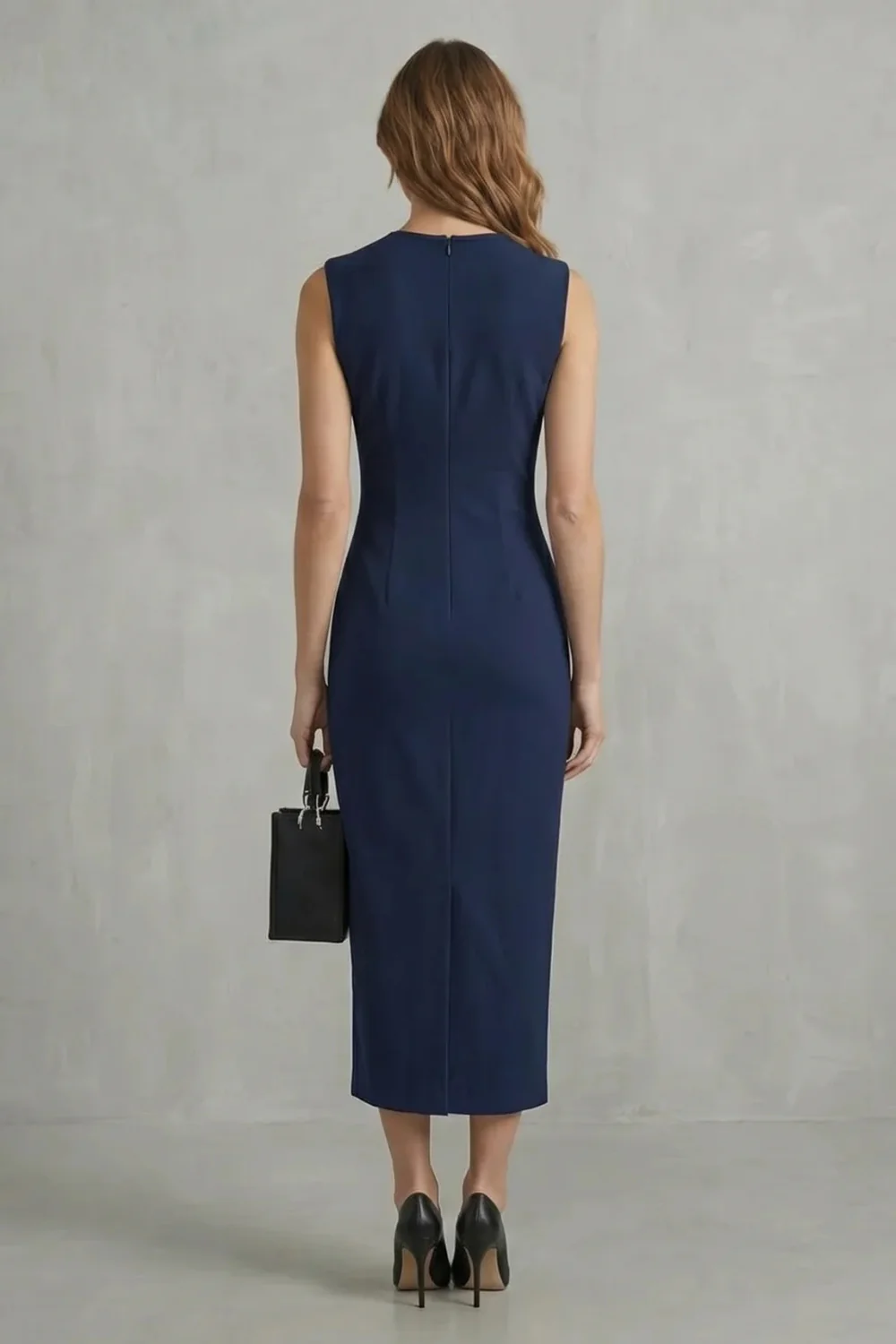 Veloura – Bold floral contrast – Midi dress - Image 4