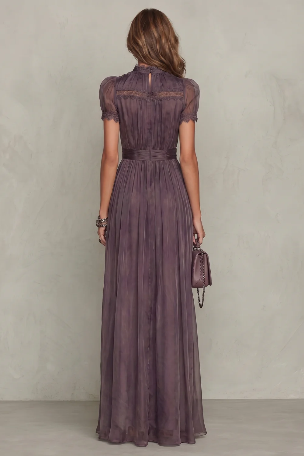 Velouraine – Lace keyhole elegance – Maxi dress - Image 4
