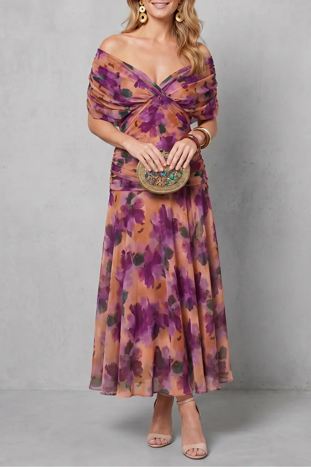 Verdelisse – Draped floral flow – Maxi dress - Image 9
