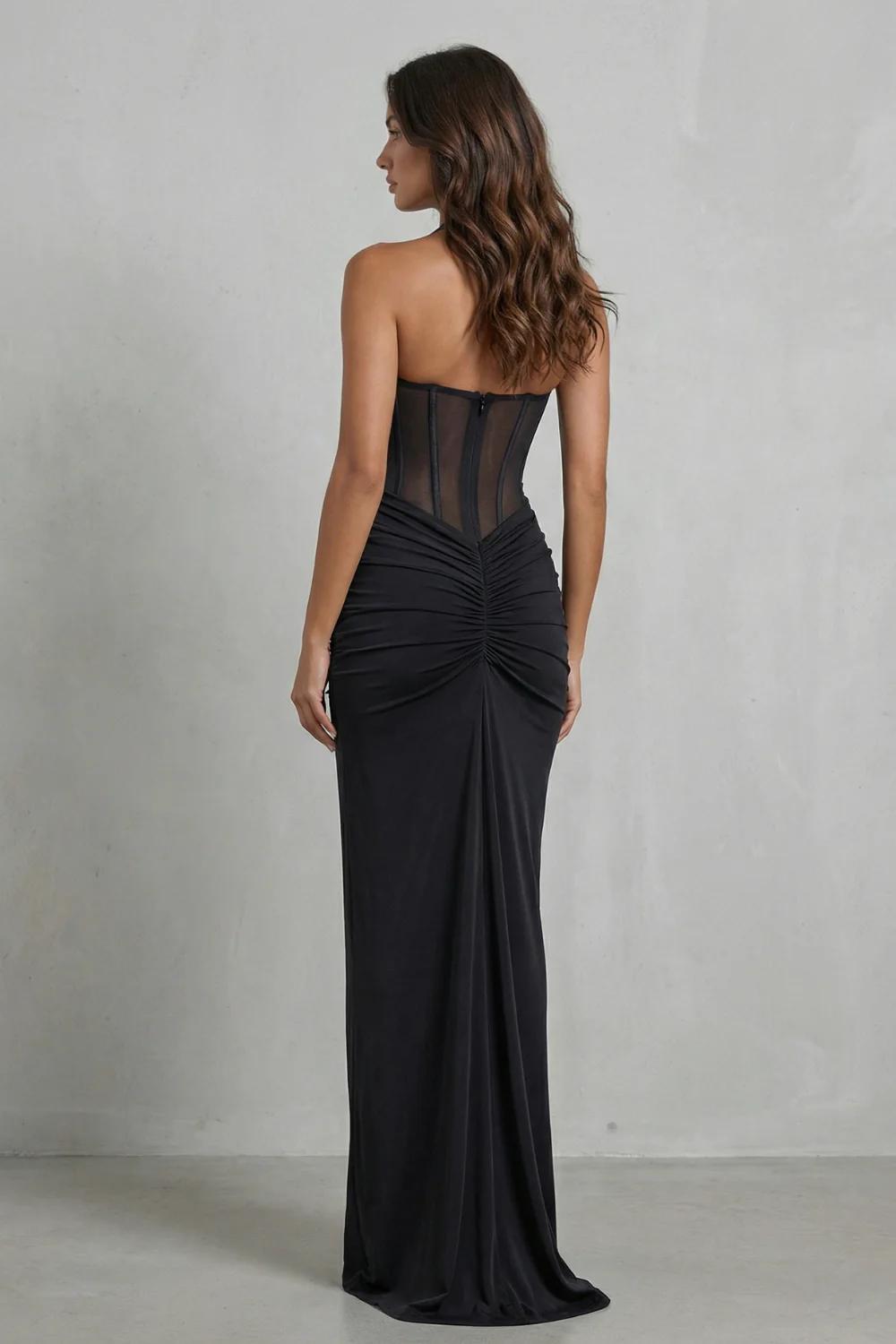 Verity – Sculpted allure – Women’s Halter Neck Corset Maxi Dress - Image 4